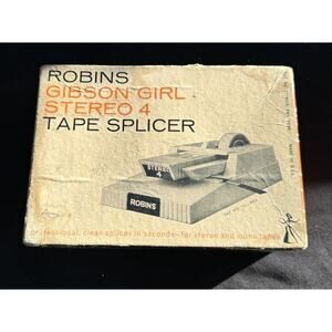 Vintage Robins Gibson Girl Stereo 4 Tape Splicer In Original Box! C23